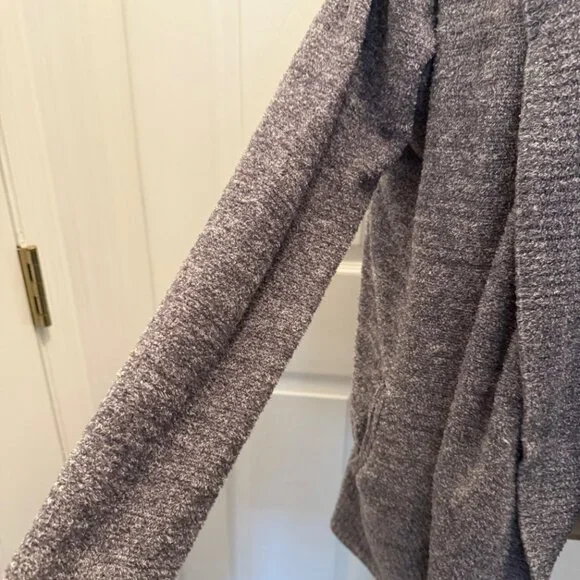 Barefoot Dreams Cozychic Lite L/XL Women's Cardigan, Gray - Picture 4 of 5
